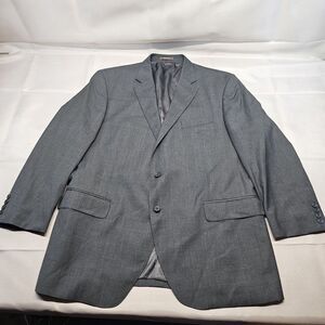Peter Millar Mens Blazer 2 Button Sport‎ Coat 46r Wool Plaid Print *Read*